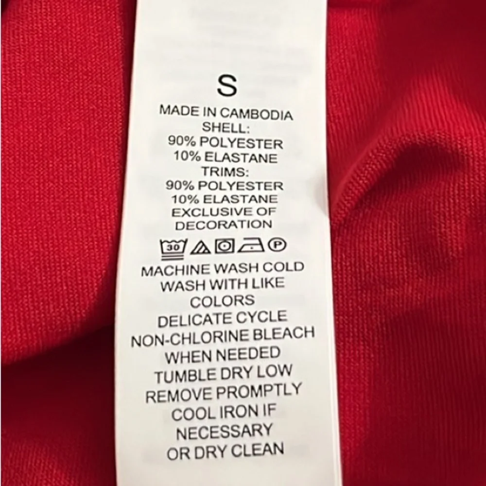 KATE SPADE Red Elasticized Waist Wide Straight Leg Pants NWT